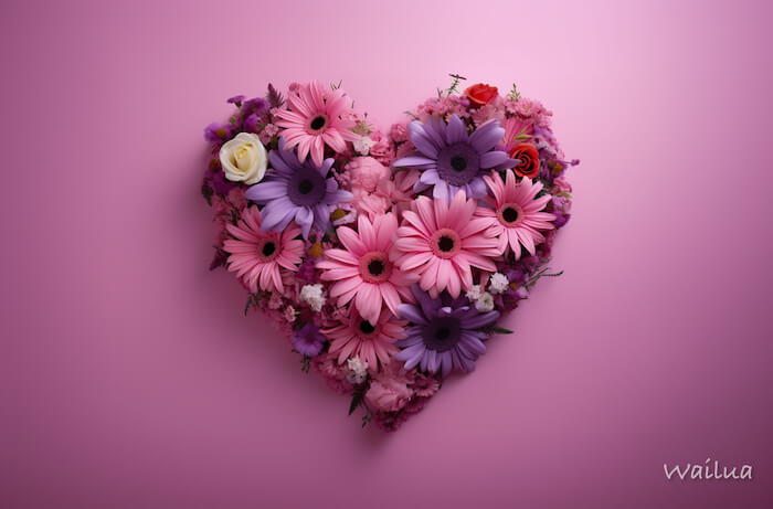 lemo.cherry_flower_heart_arrangement_on_a_pink_background_in_th_4dd87ad2-1f87-4b06-b7b7-7c11d45b6c50