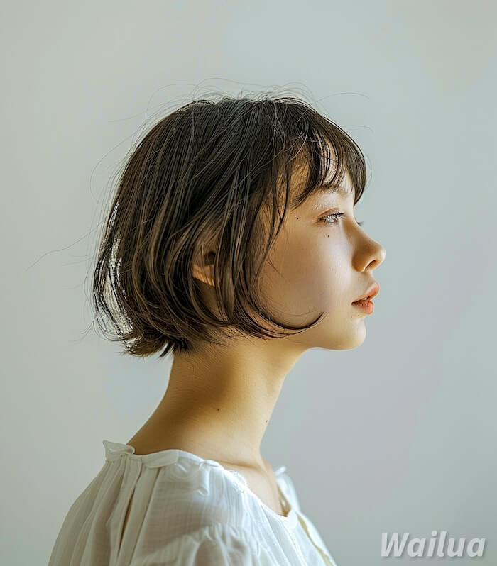 くせ毛風ショートボブ