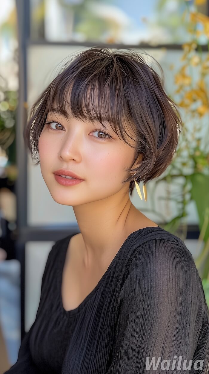 くせ毛ショートヘアー