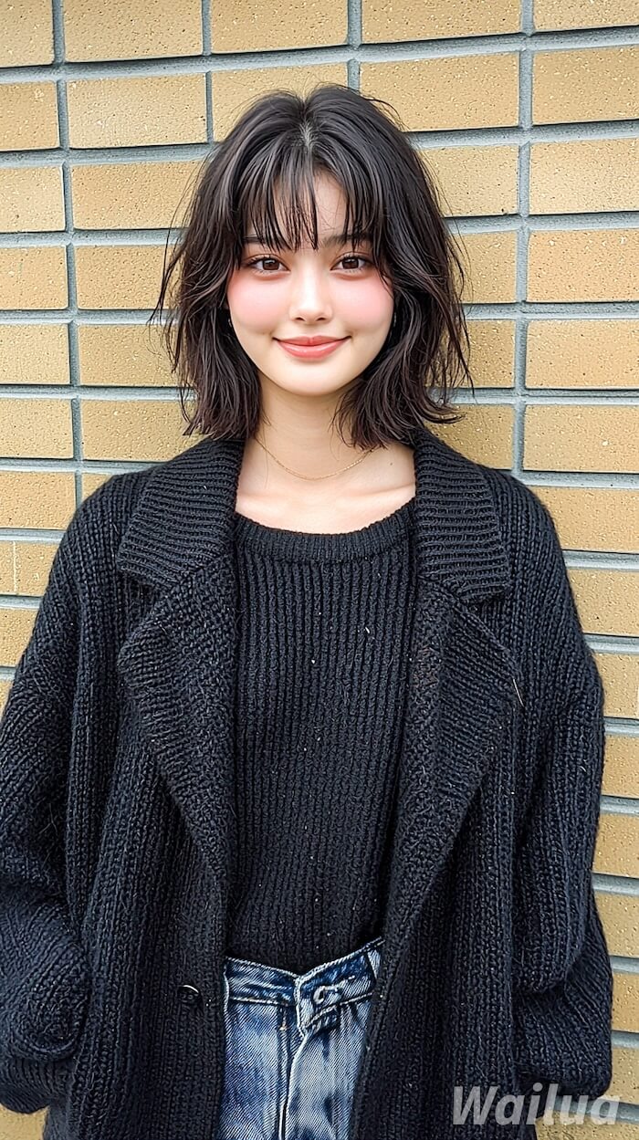 くせ毛ロングヘアー