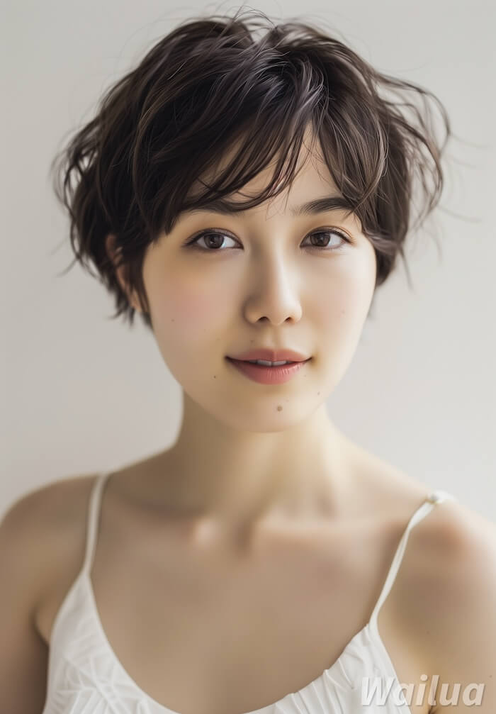 くせ毛ショートヘアー