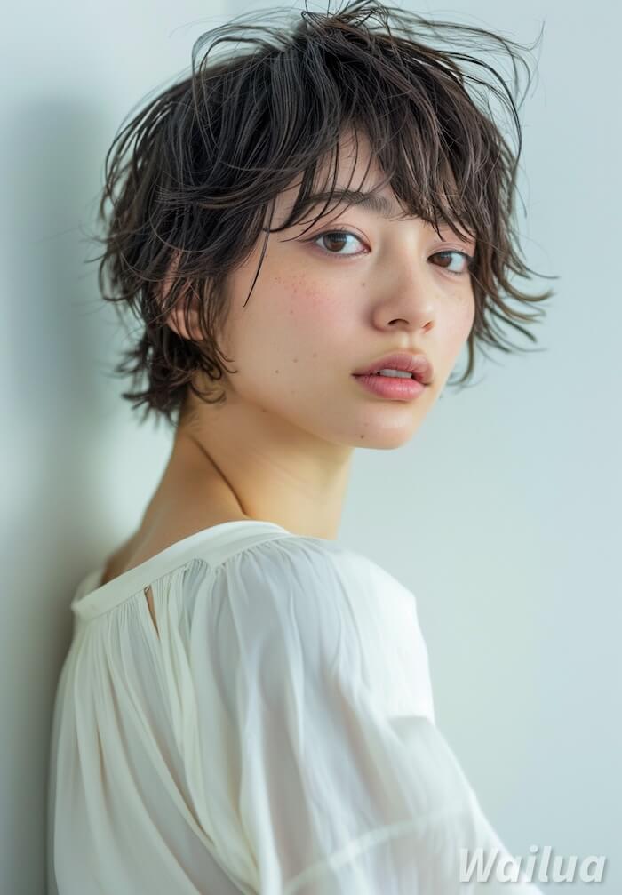 くせ毛ショートヘアー