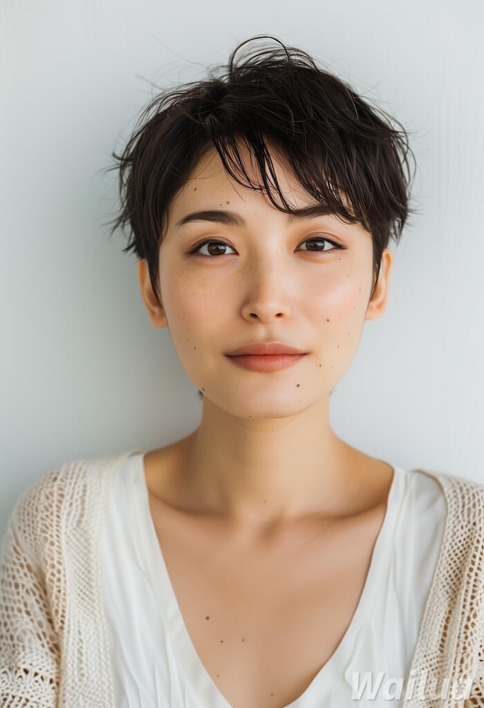 くせ毛ショートヘアー