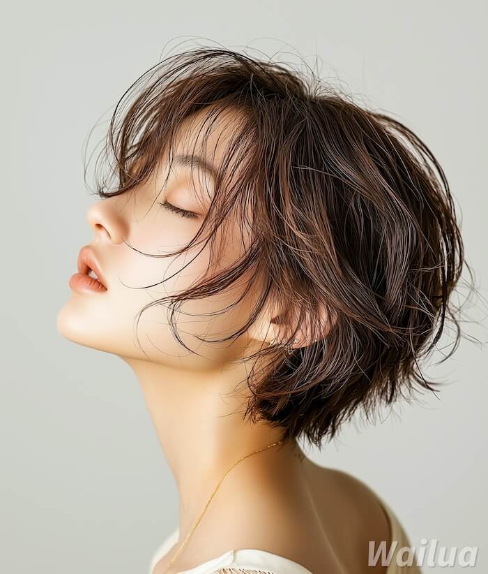 くせ毛ショートヘアー