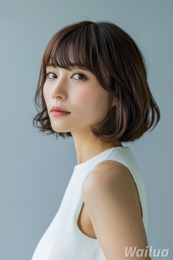 くせ毛ショートボブ