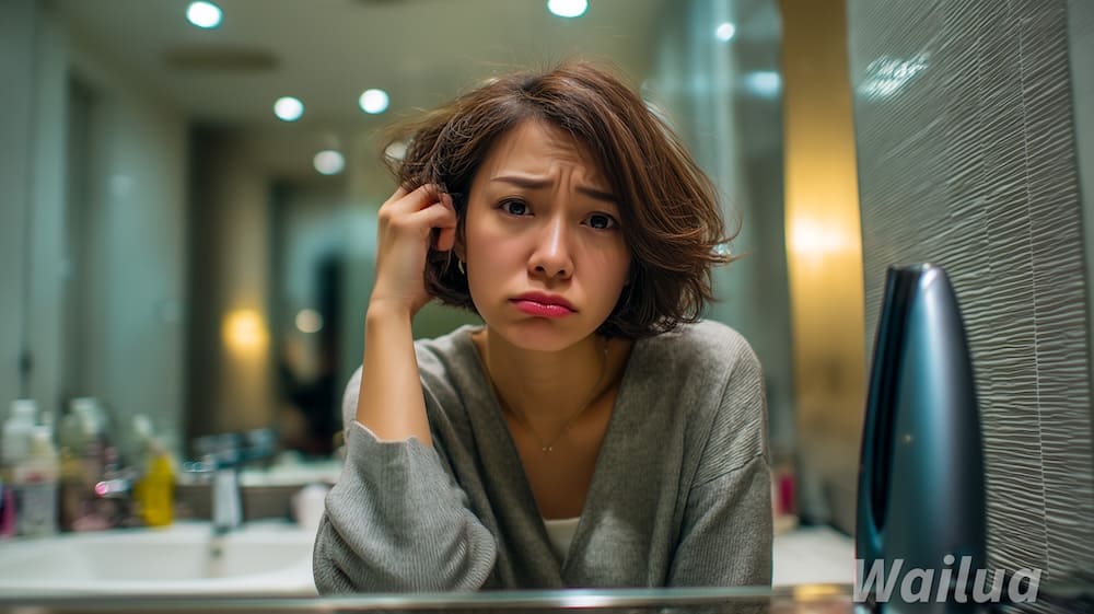 くせ毛を諦めている女性