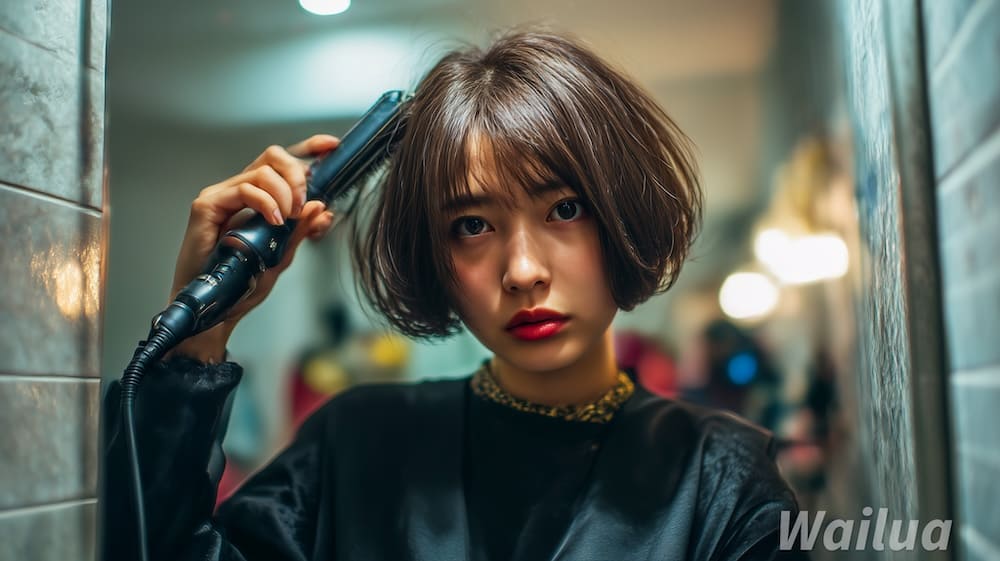 ヘアアイロン　ショートボブ